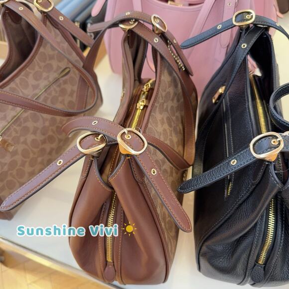 NWT Coach Erin Shoulder Bag Leather CAQ87 In Signature Canvas - Picture 5 of 10